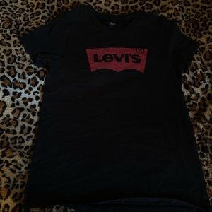 Levi’s short sleeve tee, small, black with red lettering